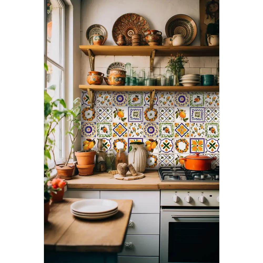 GRACE Бристоль: Стеновая панель ПВХ с лимонным орнаментом 89380913 STLM-1404785 - Вид №2