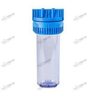 Фильтр Гейзер 1П 1/2" прозрачная колба с металической скобой 32029