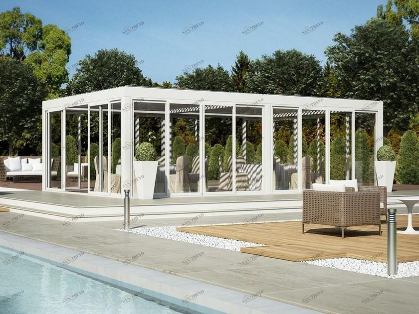 DIRELLO Отдельностоящая алюминиевая пергола с регулируемыми жалюзи sun-id-1426740