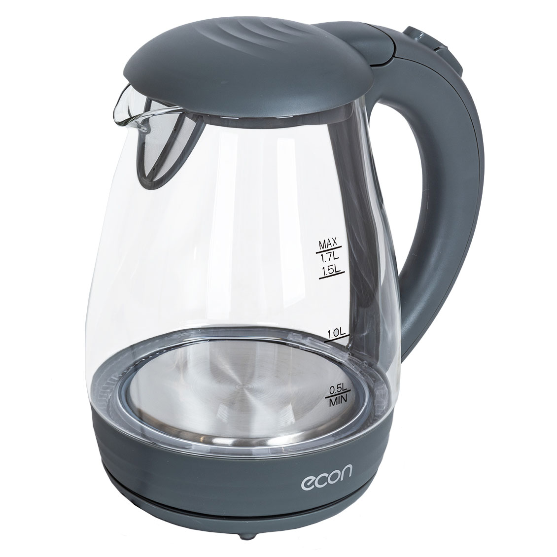 5353571 Электрочайник ECON ECO-1739KE серый STDN-0097897 - Вид №2