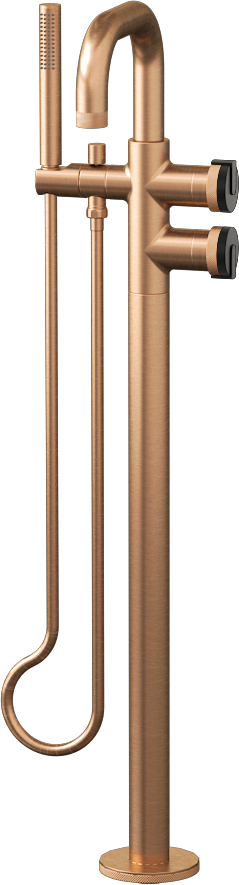 E-11557-R1MBK-L1MBK-BRG Смеситель напольный отдельностоящий (внешняя часть) GRAFF MOD+