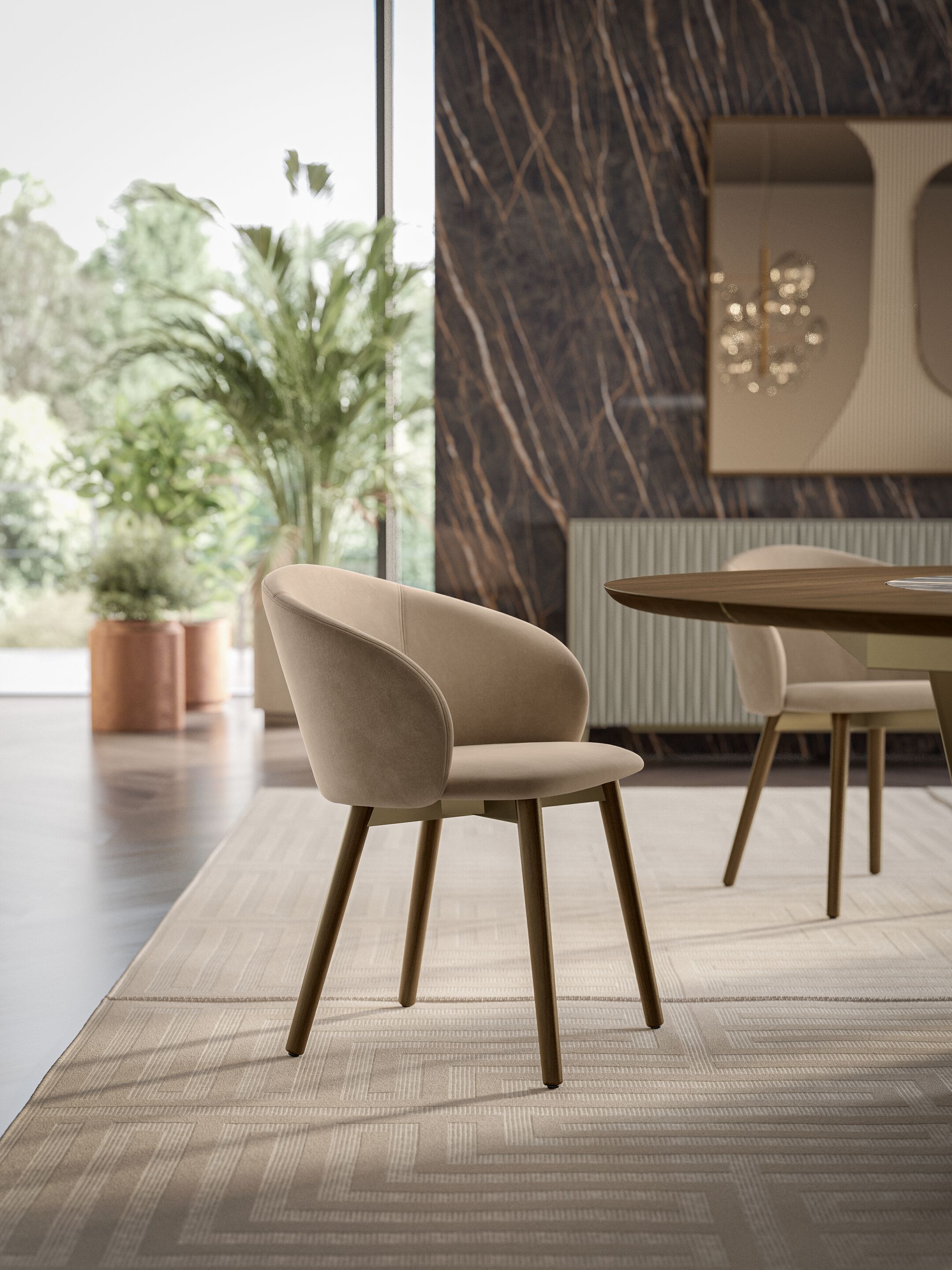 Мягкий стул с подлокотниками Bontempi Casa Rebecca ARCH-00124028 - Вид №3