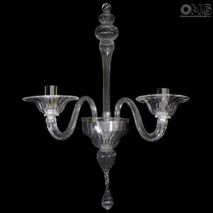 1157 ORIGINALMURANOGLASS Настенный Светильник Бра Торчелло на две лампочки - Либерти Liberty - муранское стекло 25 см