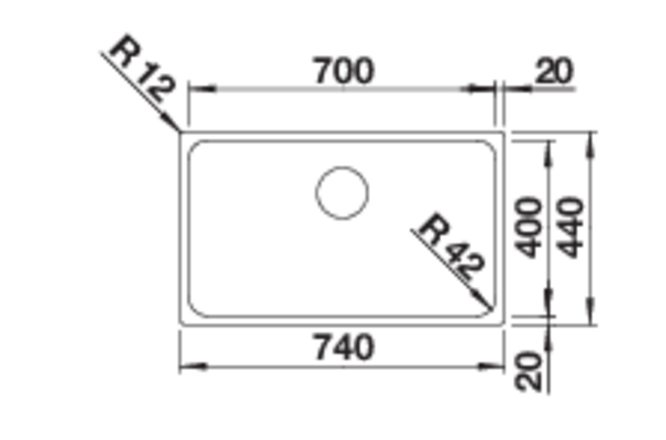 526125 Кухонная мойка Blanco Solis 700-U  Blanco Solis  - Вид №1