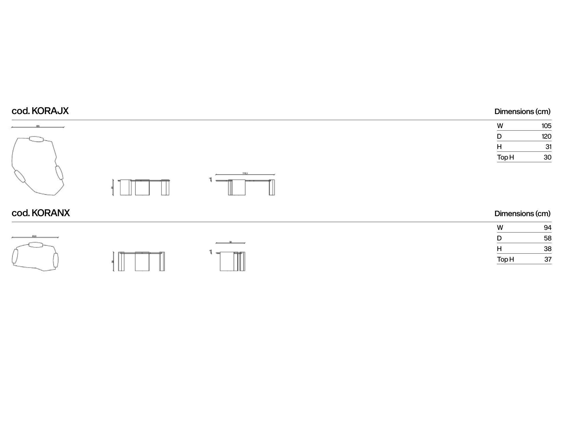 Низкий мраморный журнальный столик Secolo KORA X ARCH-00119517 - Вид №5
