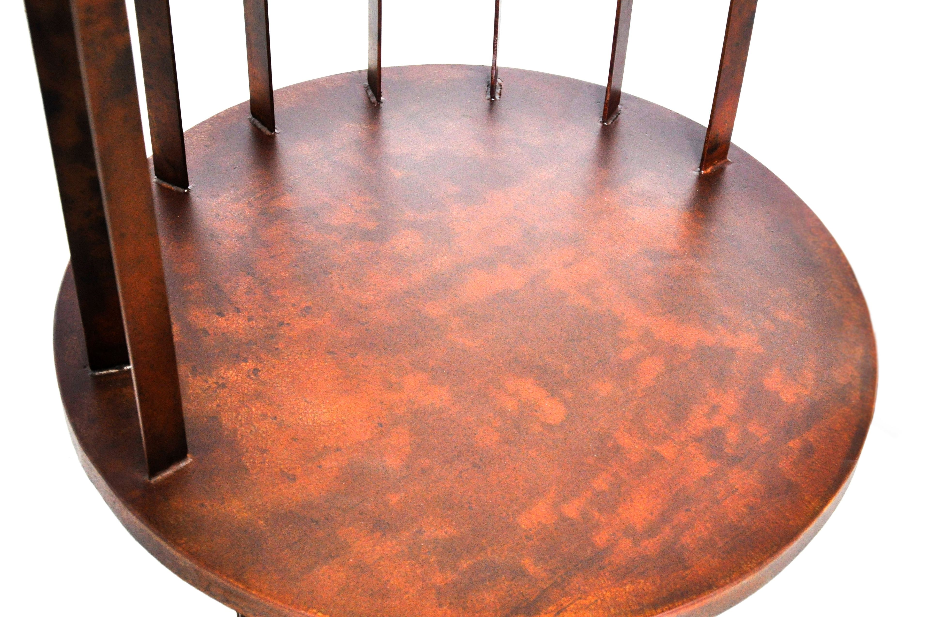 Высокий стул из стали Corten™ с мягким сиденьем TrackDesign Кандинский 1923 ARCH-00059714 - Вид №1