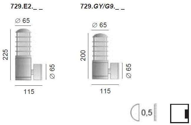 BEL-LIGHTING Настенный светильник из металла черепаха Atlantic 729. e2 - Вид №2