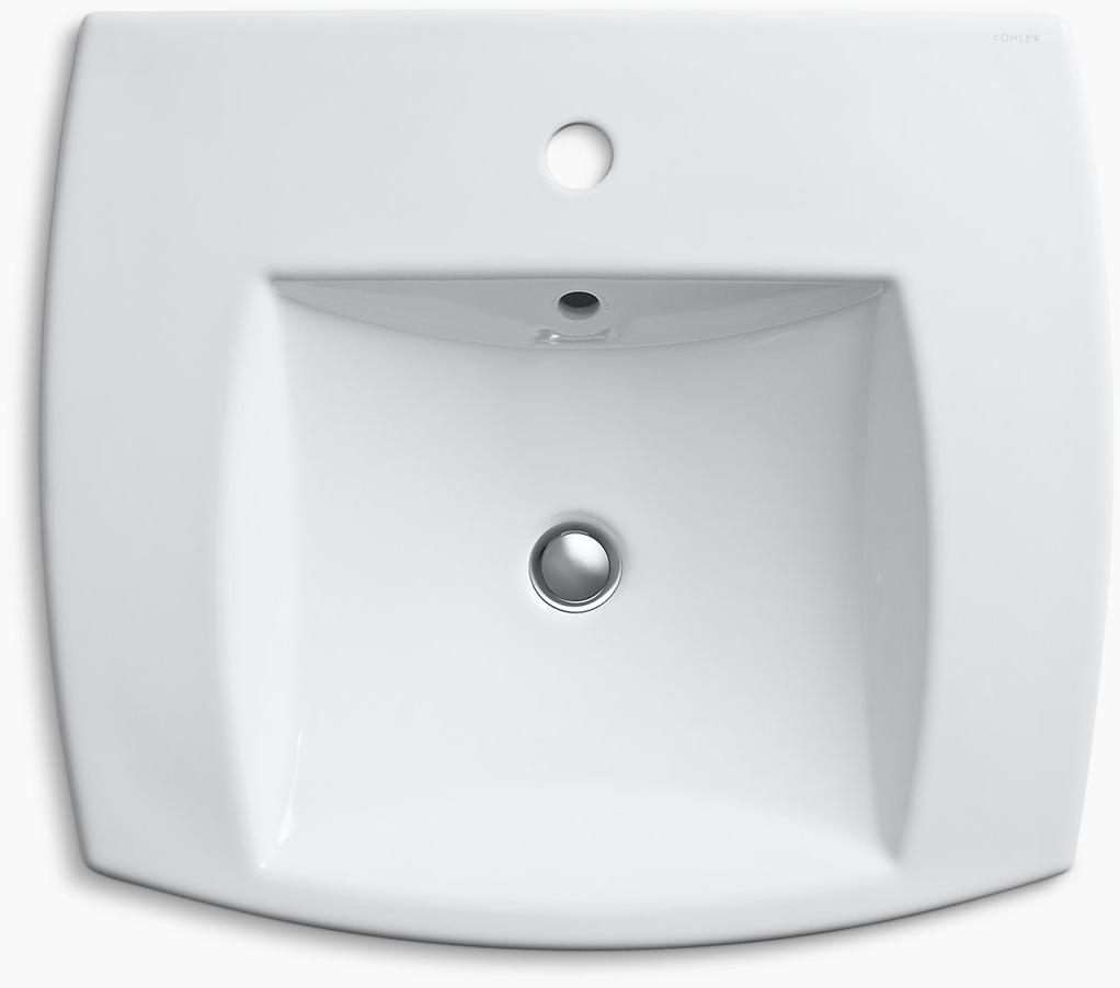 K-2381-1-7 Накладная раковина на столешницу  прямоугольная Kohler  - Вид №2