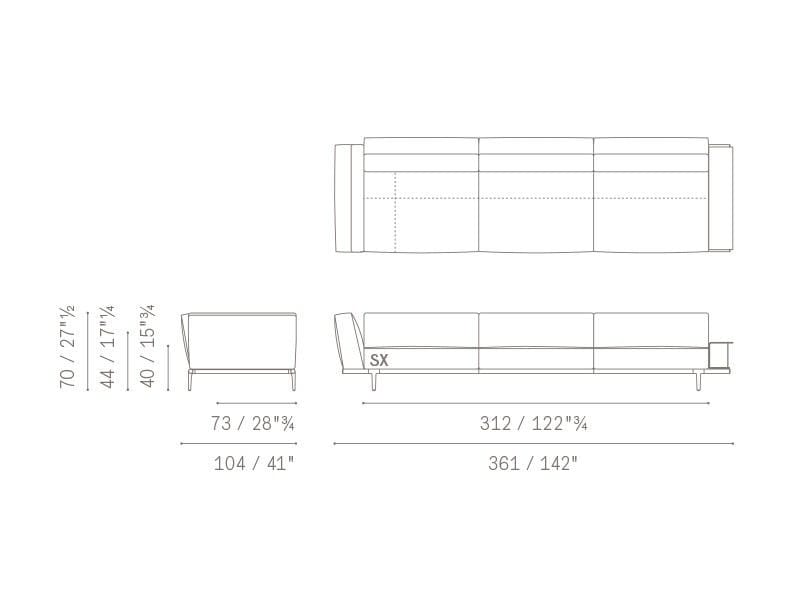 Ткань диван Poltrona Frau коллекция-диваны и кресла ARCH-00009449 - Вид №41