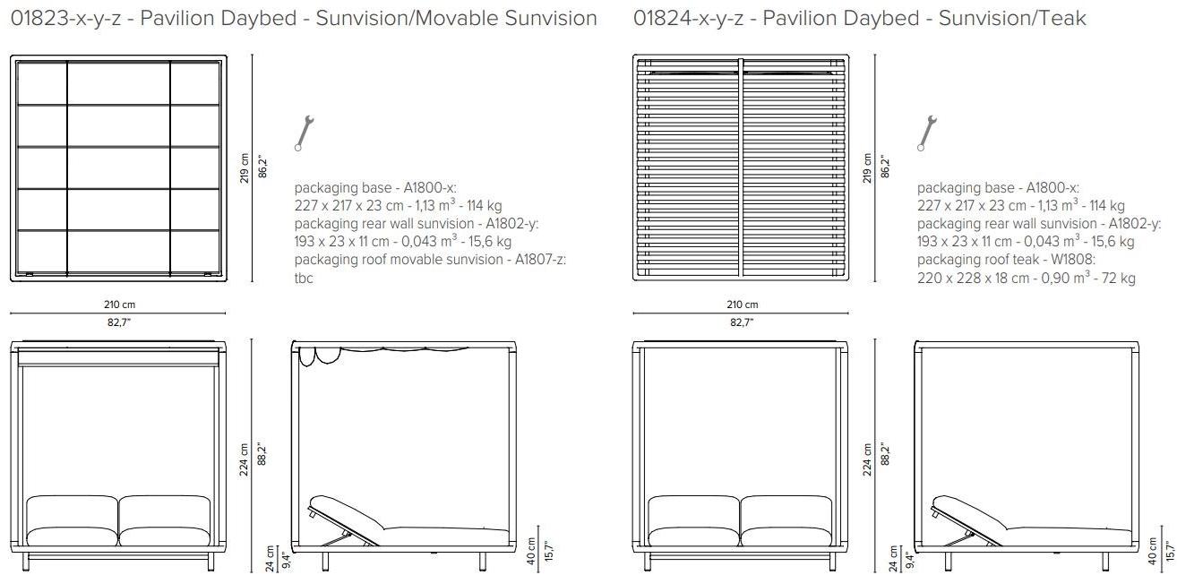 TRIBÙ Деревянная грядка с балдахином Pavilion sun-id-1479731 - Вид №8