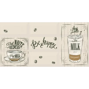 Декор настенный Azori Liberica Latte 40.5x20.1 см глянцевый цвет бежевый 82494711 STLM-2125341