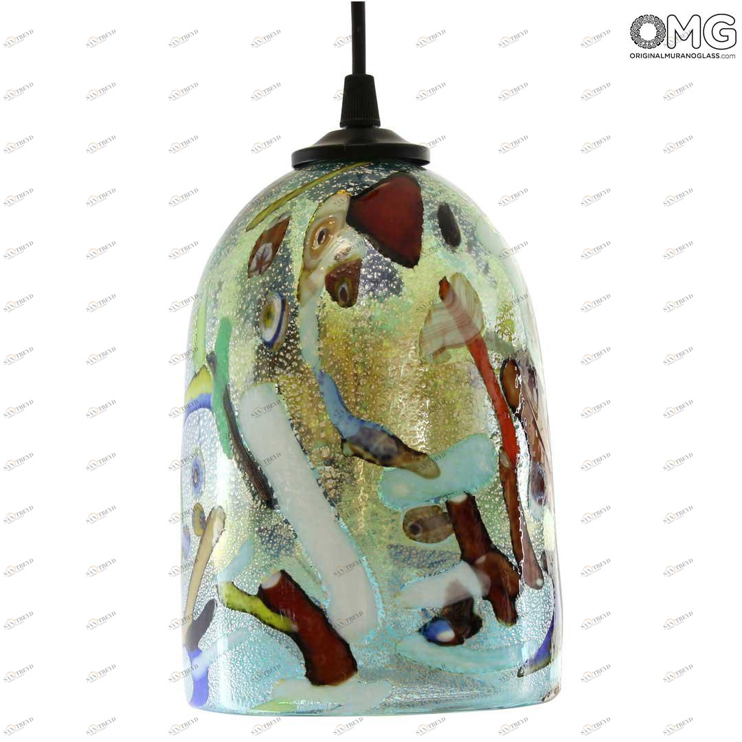 4063 ORIGINALMURANOGLASS Потолочный светильник Миро голубой - муранское стекло OMG 12 см 