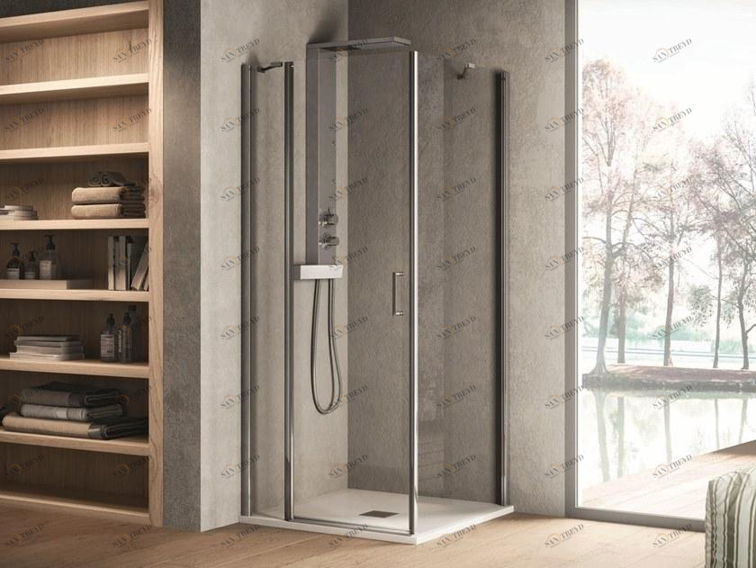 INDA® Прямоугольная душевая кабина из стекла с распашной дверцей Claire design B570…s/d-b575…0