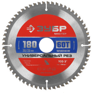 Диск пильный ЗУБР Универсальный рез 36916-180-30-60_z01 9173808