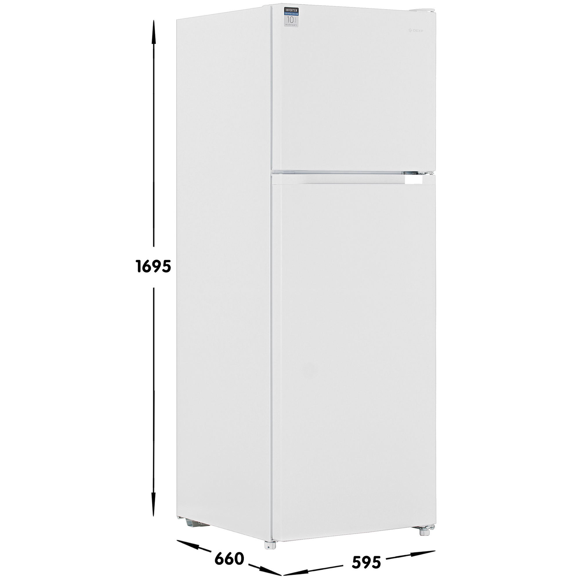 5098011 Холодильник с морозильником   DEXP T4-35AMG белый STDN-0032210 - Вид №6