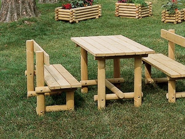 Деревянный стол для общественных мест INDUSTRIA LEGNAMI TIRANO Монтана дерево ARCH-00052900