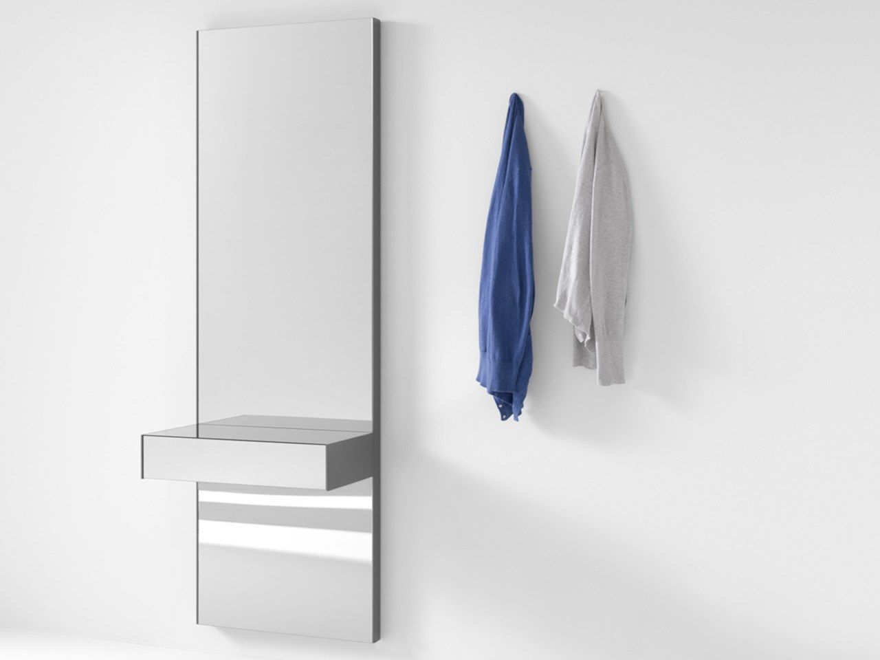 Прямоугольное настенное зеркало с контейнером Kendo Mobiliario Grey ARCH-00128835 - Вид №6