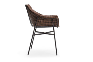 Стальной садовый стул с подлокотниками