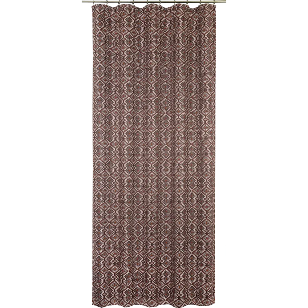 Штора на ленте «Этника» 145x260 см геометрия цвет коричневый 82406712 STLM-2036699 SEASONS 