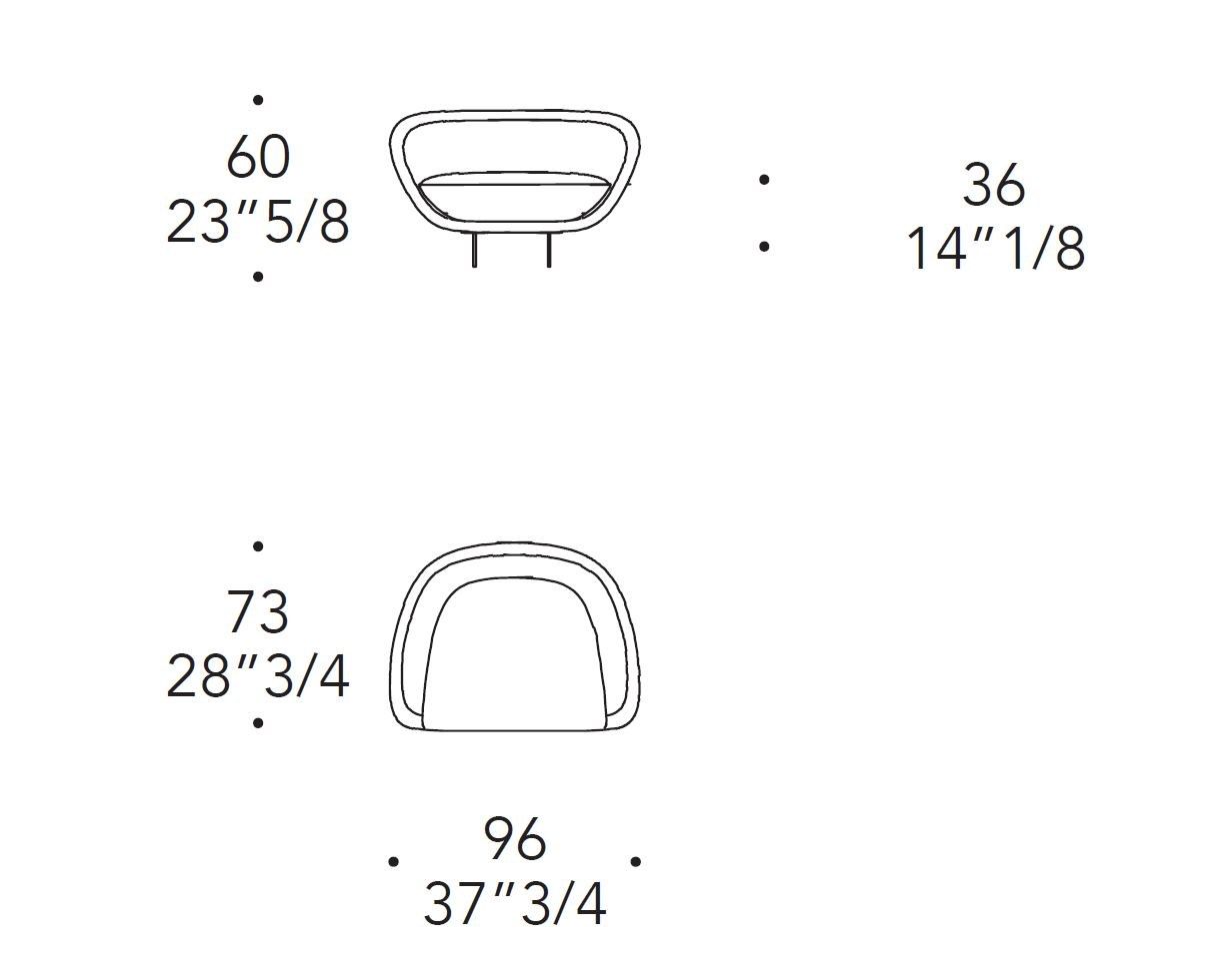 Тканевое кресло с подлокотниками REFLEX Pininfarina home design ARCH-00029352 - Вид №7
