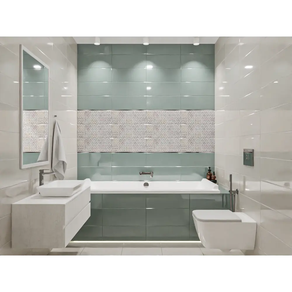 Керамическая плитка Azori Brillo Perla — изысканная отделка для ванной 87972516 STLM-0948265 - Вид №5