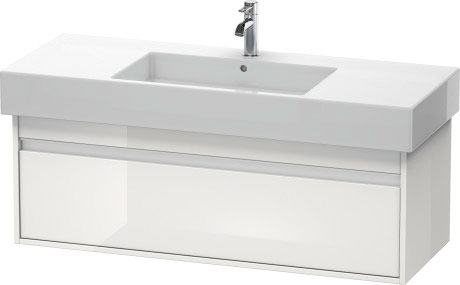 KT669205353 Тумбочка подвесная Ketho #KT6692 1200 x 455 мм Каштан темный, декор Duravit - Вид №2