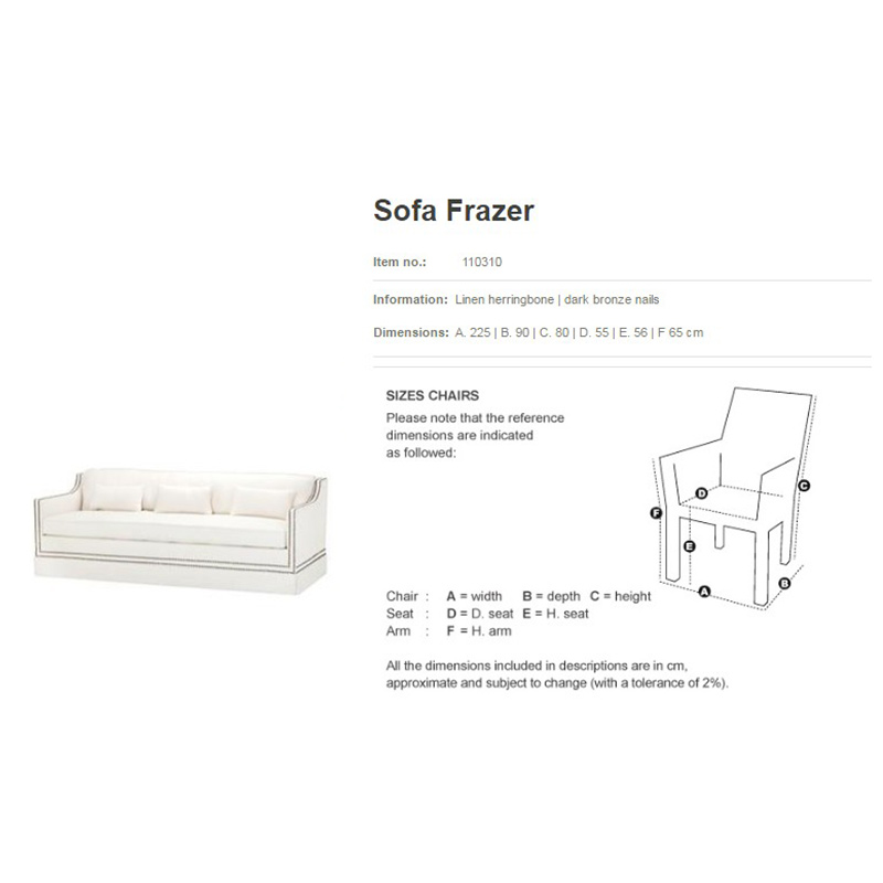 Диван прямой белый 110310 Eichholtz EICHHOLTZ ДИЗАЙНЕРСКИЕ, EICHHOLTZ 247531 Белый  - Вид №2