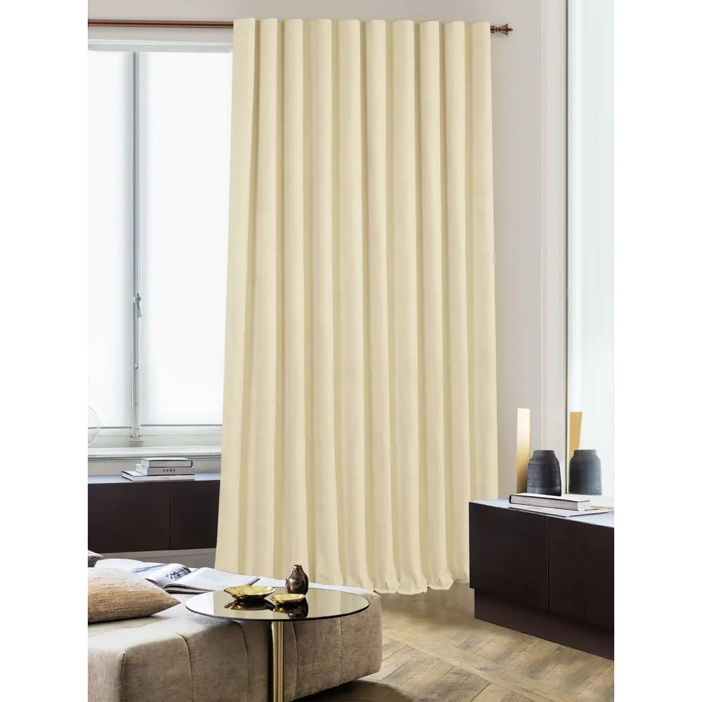 Штора на ленте Santreyd Эбби 160x280 см молочный цвет 89398639 STLM-1402960