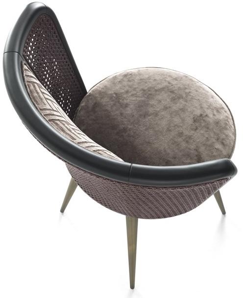 ETRO Home Interiors Мягкое бархатное кресло Caral E.car.131.a - Вид №1