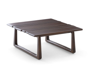 Квадратный журнальный столик из красного дерева