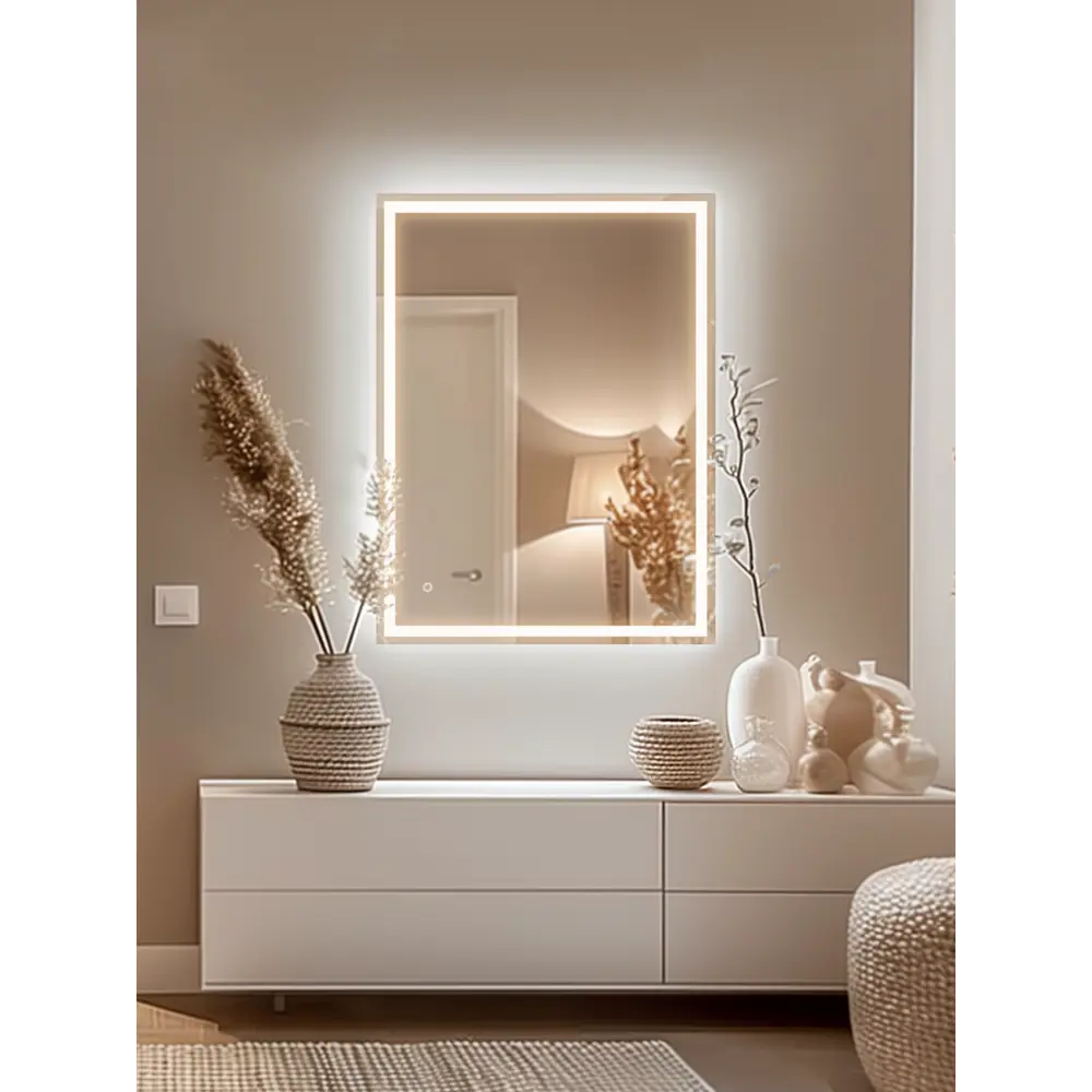 Зеркало в ванную комнату Бостон Лайт 120x80 см с подсветкой Santreyd STLM-2015894 - Вид №10