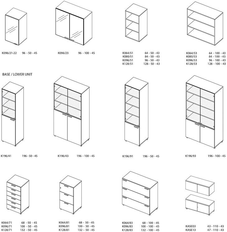 Ultom Низкая офисная мебель из меламина с распашными дверями Boxes sun-id-1461413 - Вид №5