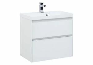 Тумба с раковиной Aquanet Гласс 60 белый