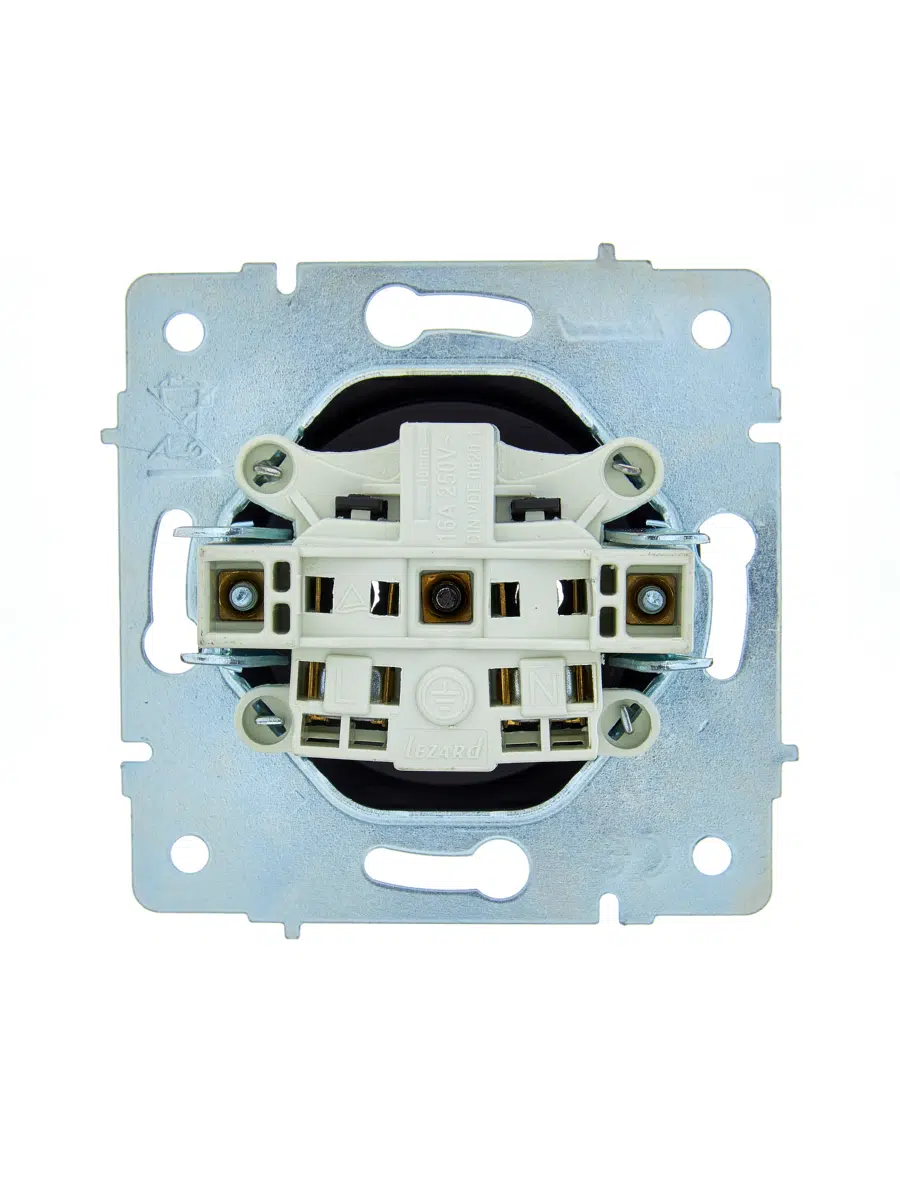 ASTI Розетка б/з ПБТ чёрный бархат механизм LEZARD 7081-4288-121B - Вид №1