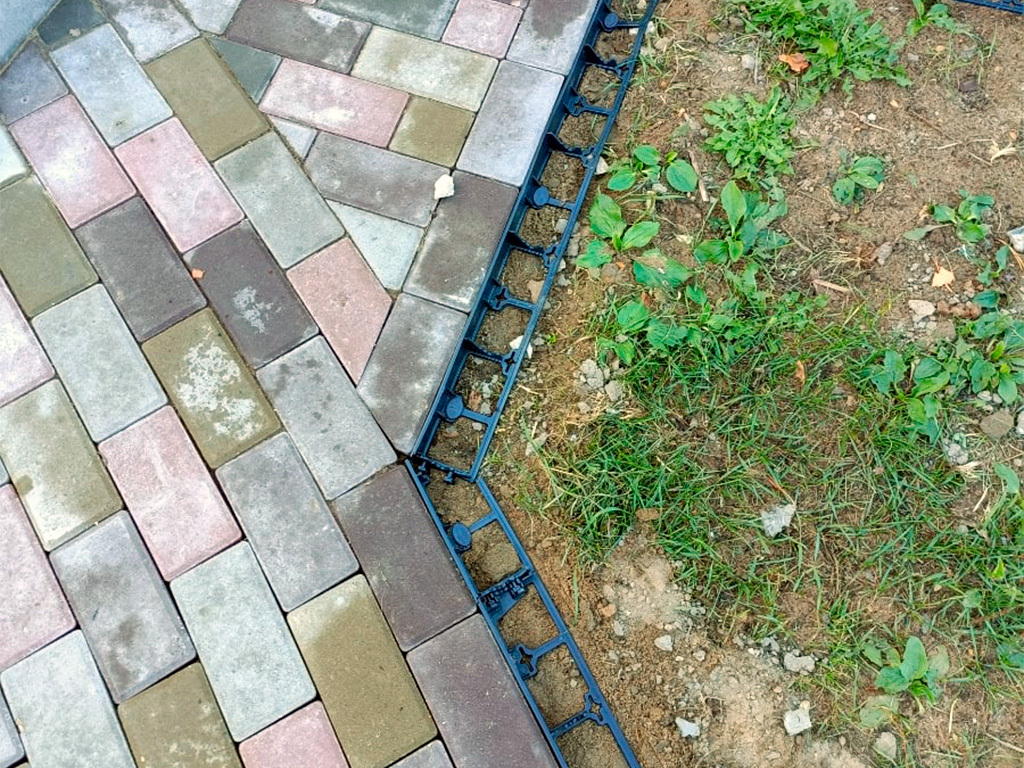 Пластиковый бордюр 78 мм, длина 1 м ГеоПластБорд GPBST-47 - Вид №11