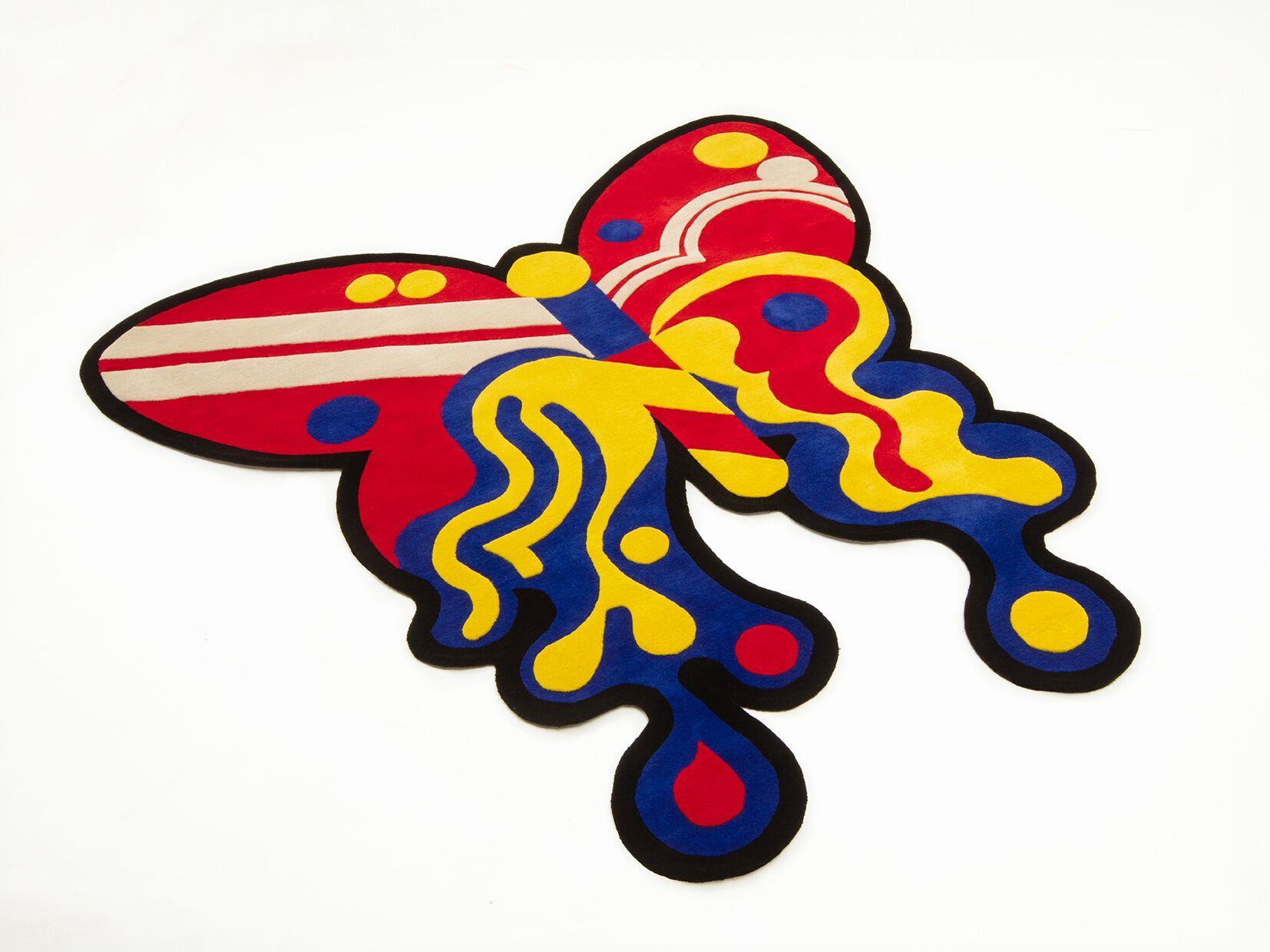 Шерстяной ковер ручной работы Poltronova бабочка, луг и небо ARCH-00055143