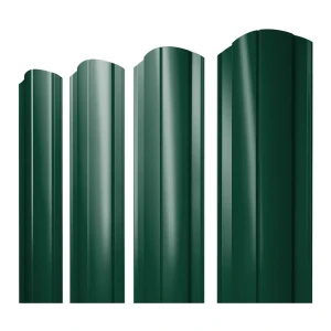 Штакетник Grand Line округлый 15 мм 1.81 м двухсторонний фигурная кромка RAL 6005 зеленый 10 шт.