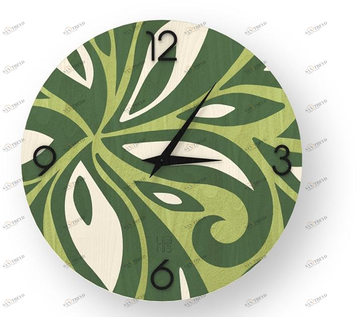 LIGNIS® Настенные часы из инкрустированного дерева Dolcevita abstract 10.006 / 10.084