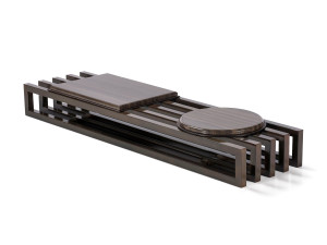 Набор металлических низких журнальных столиков