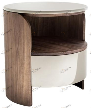 HC28 Cosmo Круглая тумбочка из дерева с ящиками  53c002 