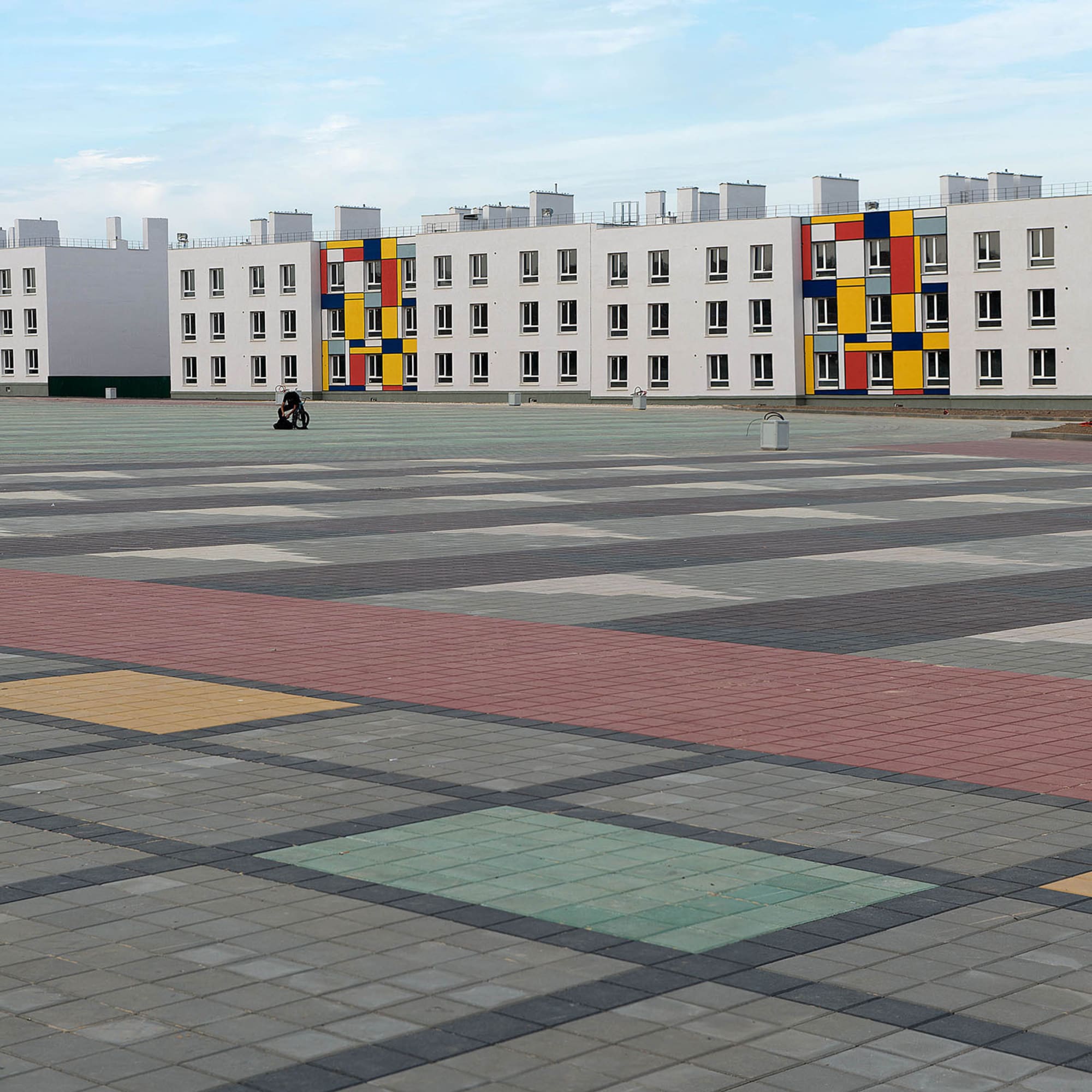 82001776 Плитка тротуарная двухслойная Braer Лувр 200х200x60 мм цвет серый Santreyd  - Вид №4