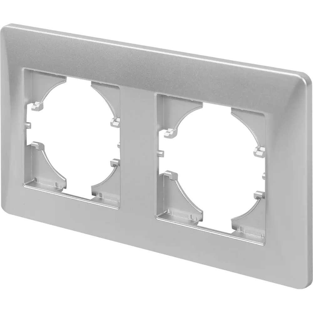 Рамка GUSI Electric Ugra для розеток и выключателей серебристая 83865107 STLM-0045254 - Вид №1