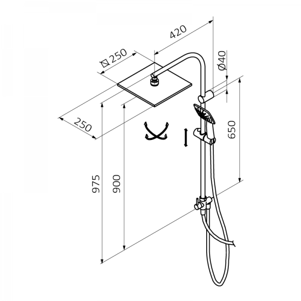 Смеситель для душа WINNER GRB MIXERS 44496440  - Вид №1