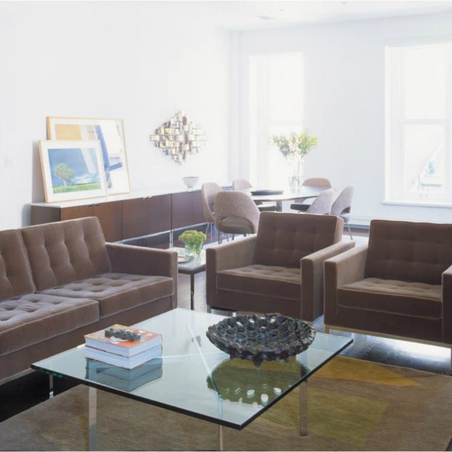 Квадратный стол из стали и стекла Knoll Барселона® ARCH-00040320 - Вид №3