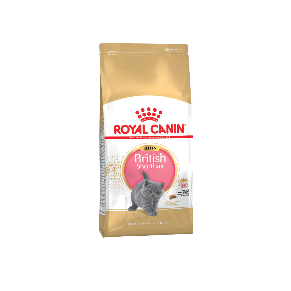 ПР0053560 Корм для котят British Shorthair для породы Британская короткошёрстная, птица сух. 2кг ROYAL CANIN 