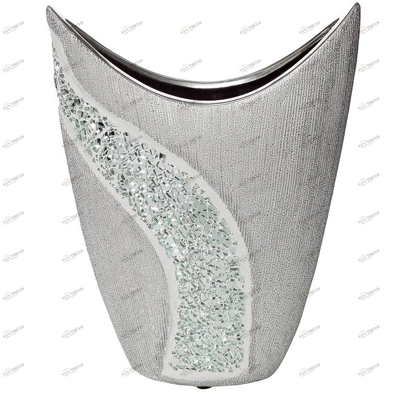 Ваза белая керамическая 25 см GARDA DECOR - 045472 Белый 