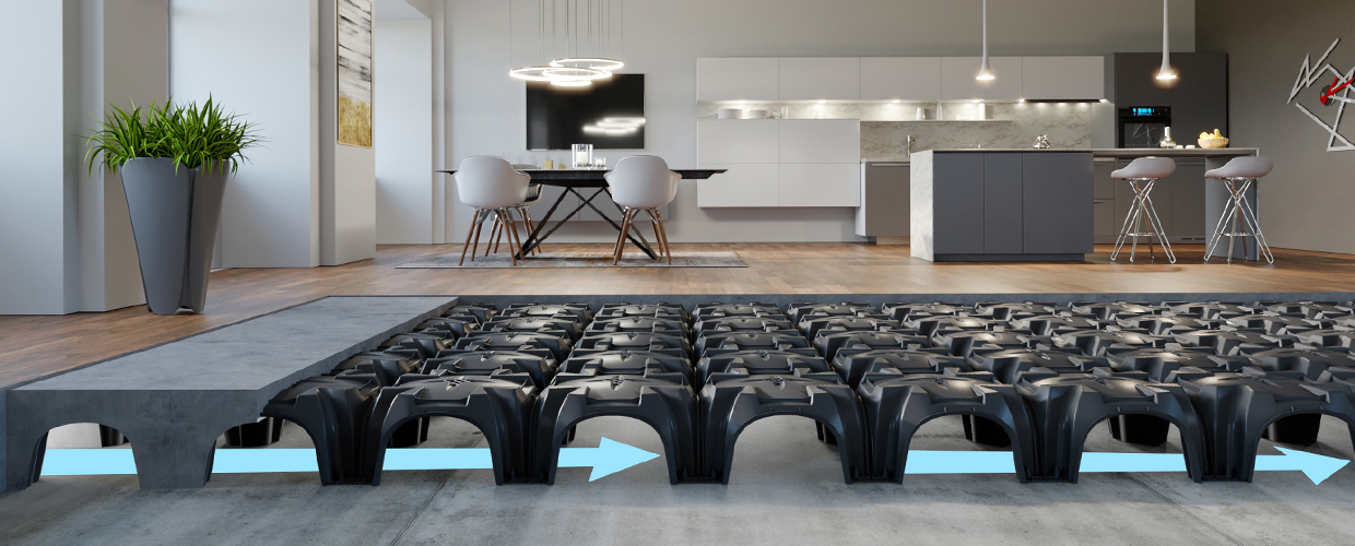 Modulo Опалубка для легких конструкционных заполнений и вентилируемых фундаментов и плит Geoplast  - Вид №4