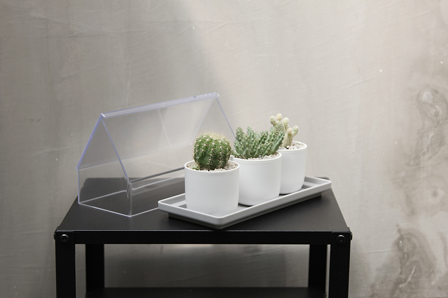 QL10310-CL-GY Лоток для выращивания растений micro green house прозрачный Qualy  - Вид №1