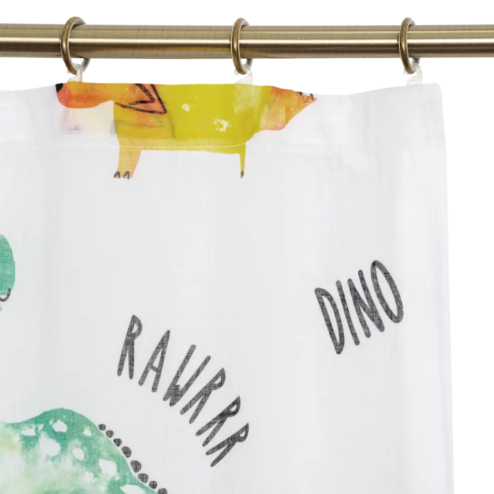 Тюль на ленте «Динозавры» 250x280 см полиэстер цвет белый GARDEN STLM-2092116 - Вид №2