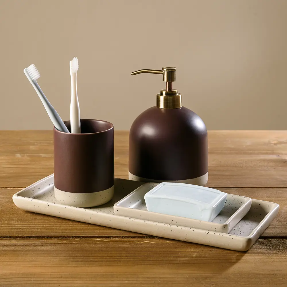 Дозатор для жидкого мыла Moroshka Naturel цвет коричневый/бежевый STLM-2210919 - Вид №6